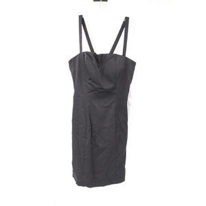 NWT Ieena for Mac Duggal Mini Slip Dress‎ Womens 6 Sleeveless Square Neck Black